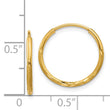 14k 1.25mm Diamond-cut Endless Hoop Earring