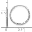 14K White Gold 1.25mm Diamond-cut Endless Hoop Earring