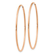 14k Rose Gold 1.2mm Polished Endless Hoop Earrings