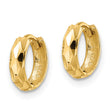 14k D/C Hinged Hoop Earrings