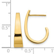 14k Medium Polished J Hoop Earrings