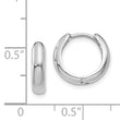 14k White Gold Hinged Hoop Earrings