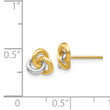 14k & Rhodium Trinity Knot Earrings