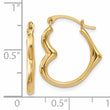 14k Heart Hoop Earrings