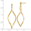 14k Twisted Post Dangle Earrings