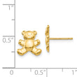 14k Teddy Bear Post Earrings