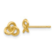 14k Polished Trinity Knot Post Earrings