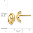 14k Polished Fancy Post Earrings