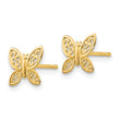 14k Polished Butterfly Post Earrings