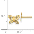 14k Polished Butterfly Post Earrings
