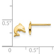 14k Polished Dolphin Post Earrings