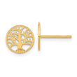 14k Round Tree Post Earrings