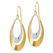 14K Two-tone Dangle Earrings