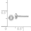 14kwg & Rhodium Polished CZ Earrings