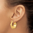 14K Polished Hoop Earrings