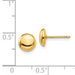 14k Polished Half Ball Post Ear