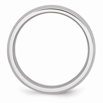 Cobalt Beveled Edge Satin and Polished 6mm Band