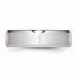 Cobalt Beveled Edge Satin and Polished 6mm Band