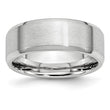Cobalt Beveled Edge Satin and Polished 8mm Band