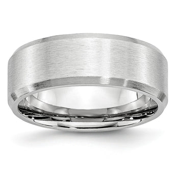 Cobalt Beveled Edge Satin 8mm Band