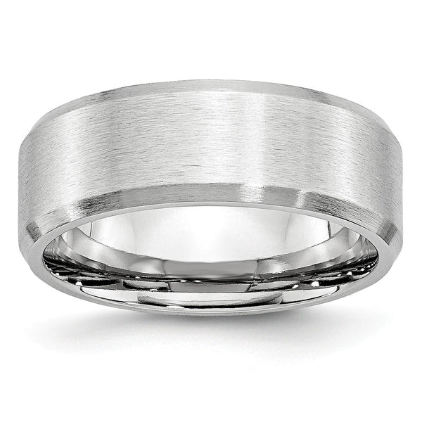 Cobalt Beveled Edge Satin 8mm Band