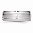 Cobalt Polished and Satin Grooved 8mm Band