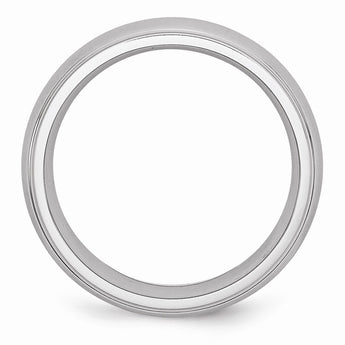 Cobalt Satin and Polished 7mm Ridged Edge Band