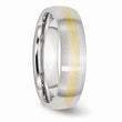 Cobalt 14k Gold Inlay Satin 6mm Band