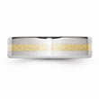 Cobalt 14k Gold Inlay Satin and Polished 6mm Band