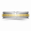 Cobalt 14k Gold Inlay Satin and Polished 6mm Band