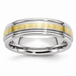 Cobalt 14k Gold Inlay Satin and Polished 6mm Band