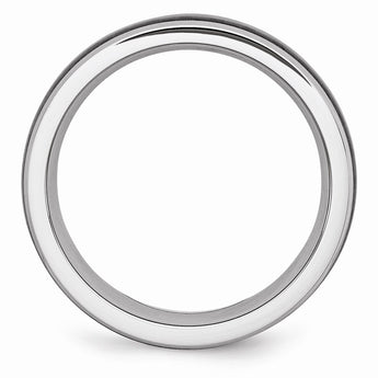 Cobalt Black Carbon Fiber Inlay 8mm Polished Band