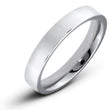 Men's Stainless Steel Flat 4mm Polished Comfort Fit Wedding Band Ring - Birthstone Company