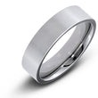 Men's Stainless Steel Flat 4mm Polished Comfort Fit Wedding Band Ring - Birthstone Company