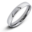 Men's Stainless Steel Flat 4mm Polished Comfort Fit Wedding Band Ring - Birthstone Company
