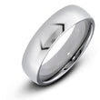 Men's Stainless Steel Flat 4mm Polished Comfort Fit Wedding Band Ring - Birthstone Company