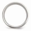 Stainless Steel Sterling Silver Inlay Flat 8mm Polished Band