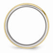 Stainless Steel Beveled Edge 5mm Brushed/Polished Yellow IP-plated Band