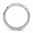 Stainless Steel 8mm Grooved Polished Band