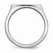 Stainless Steel Black & White Diamond Ring