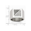 Stainless Steel Black & White Diamond Ring