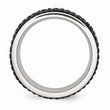 Stainless Steel Black Crystal 9mm Eternity Ring