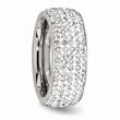 Stainless Steel Crystal 9mm Eternity Ring
