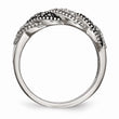 Stainless Steel Black and Clear CZ Ring - Birthstone Company