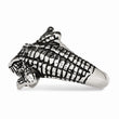 Stainless Steel Antiqued Alligator Ring