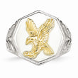 Stainless Steel Yellow IP-plated Eagle Polished Ring