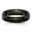 Stainless Steel 5mm Black IP-plated Polished Band