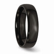 Stainless Steel 6mm Black IP-plated Polished Band