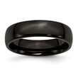 Stainless Steel 6mm Black IP-plated Polished Band