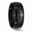 Stainless Steel 8mm Black IP-plated Polished Band